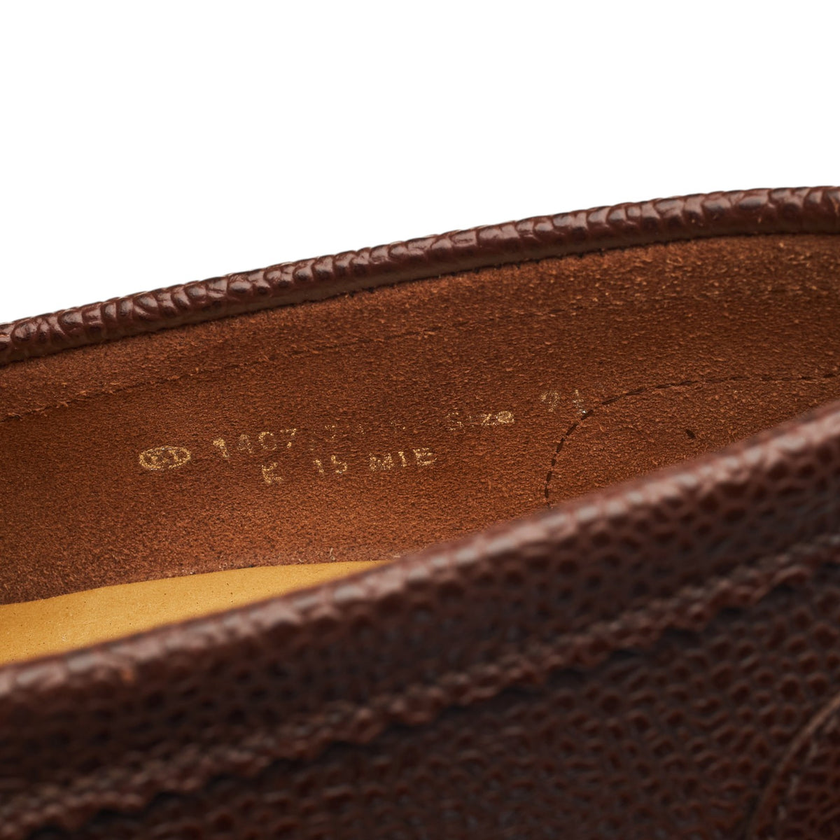'Arran' Brown Grain Unlined Leather Loafers UK 9.5 F