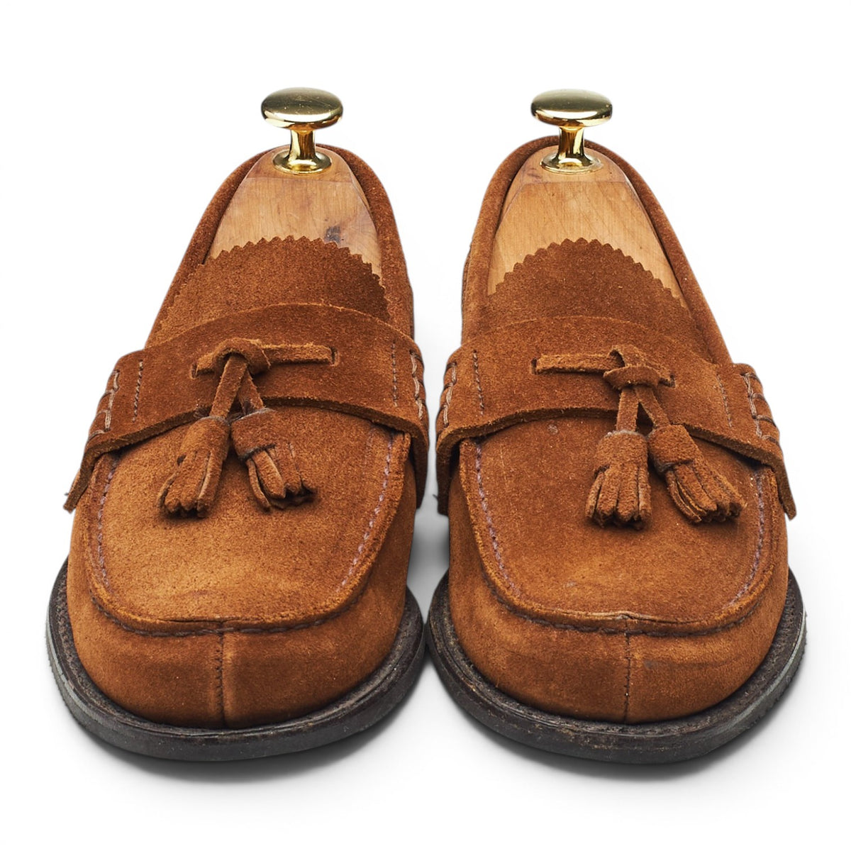 Women's 'Polly' Snuff Brown Suede Tassel Loafers UK 3 D