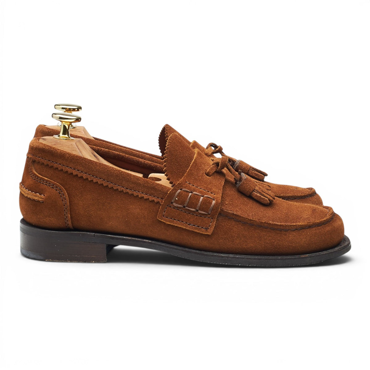 Women's 'Polly' Snuff Brown Suede Tassel Loafers UK 3 D