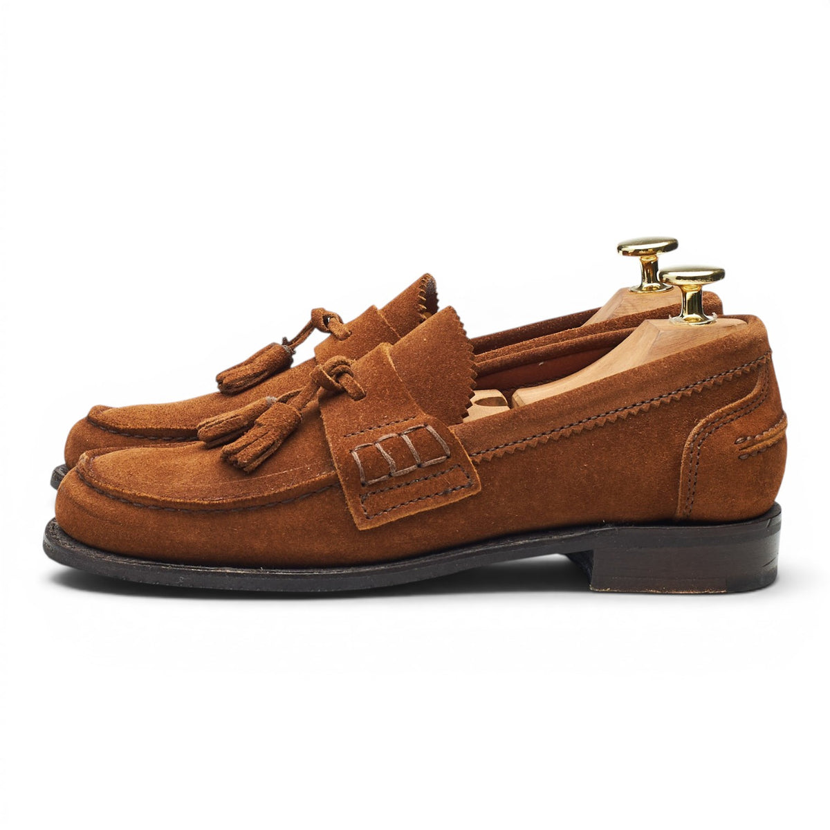 Women's 'Polly' Snuff Brown Suede Tassel Loafers UK 3 D