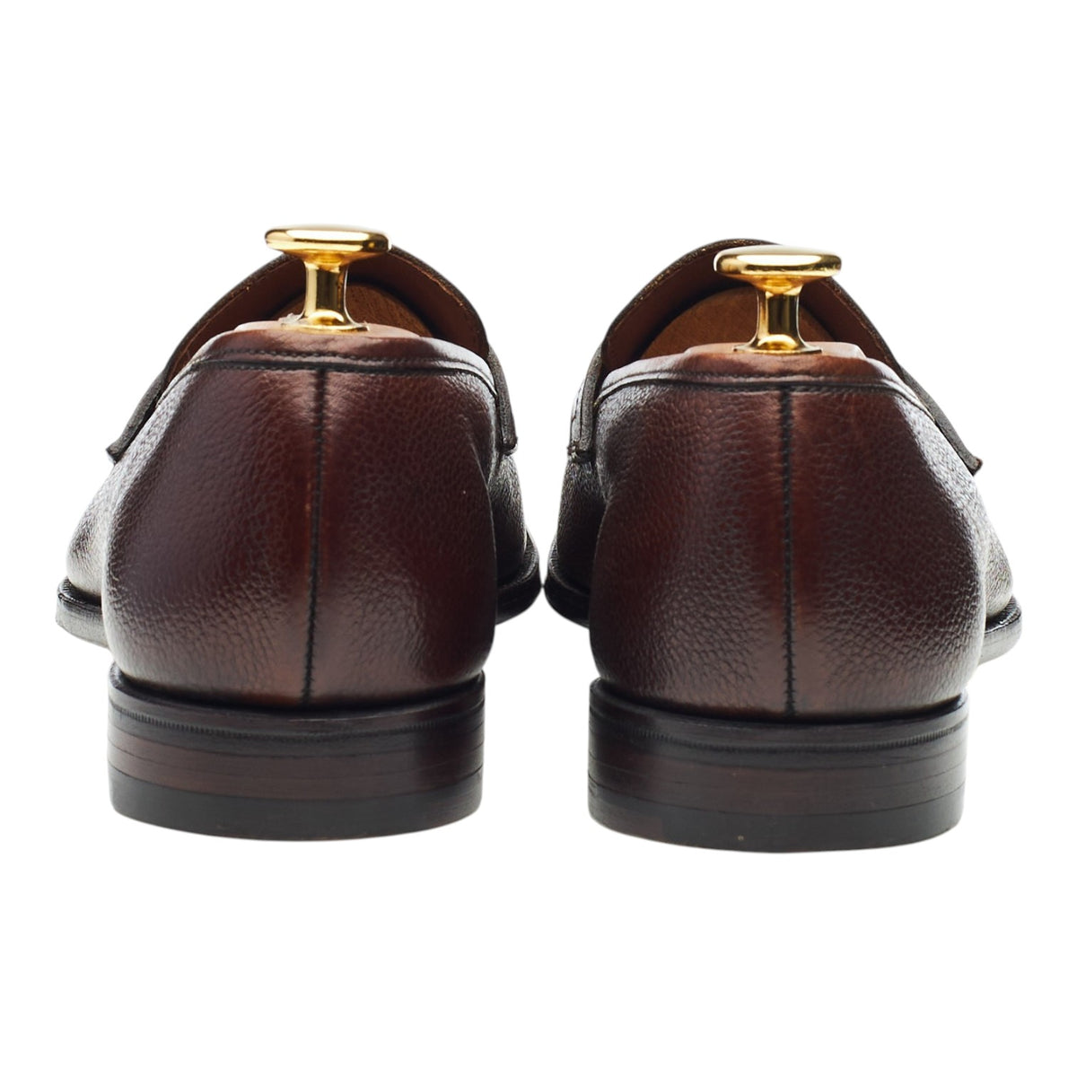 'Cadogan' Dark Brown Grain Leather Loafers UK 6.5 E