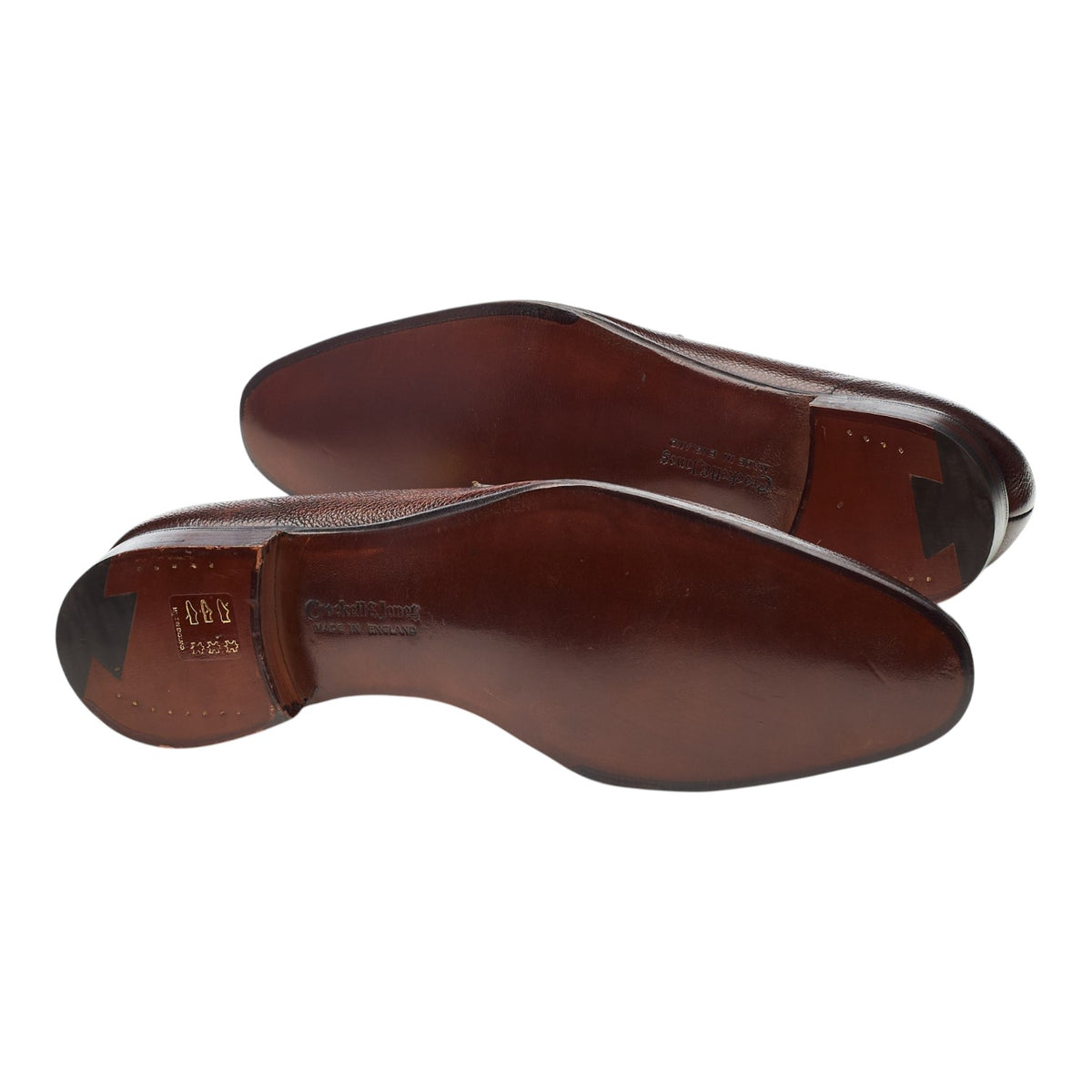 'Cadogan' Dark Brown Grain Leather Loafers UK 6.5 E