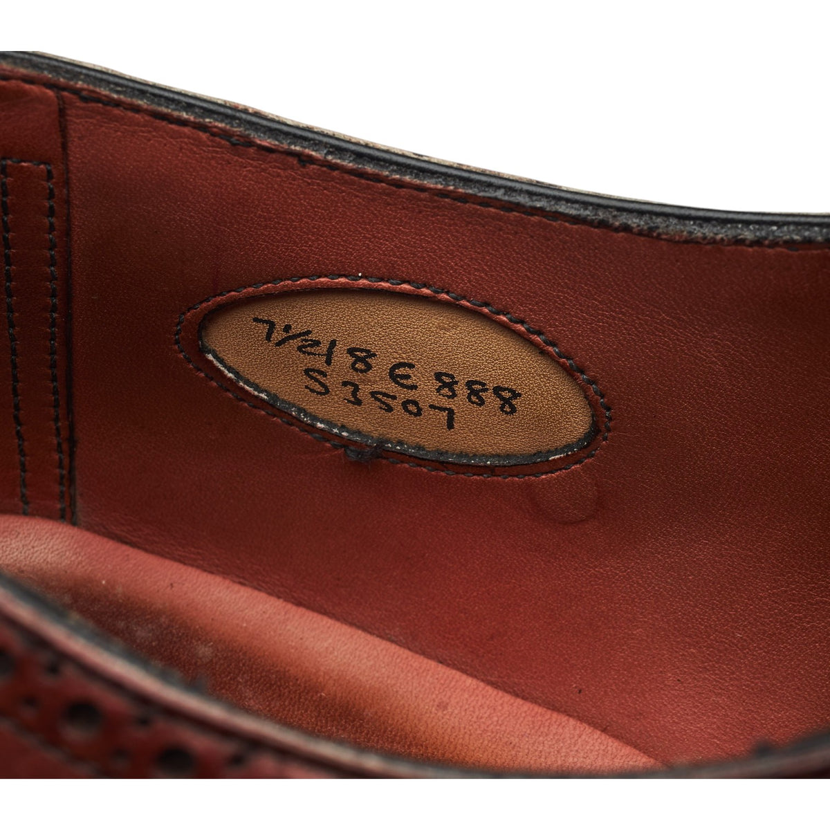 'Aberdeen' Burgundy Leather Derby Brogues UK 7.5 E