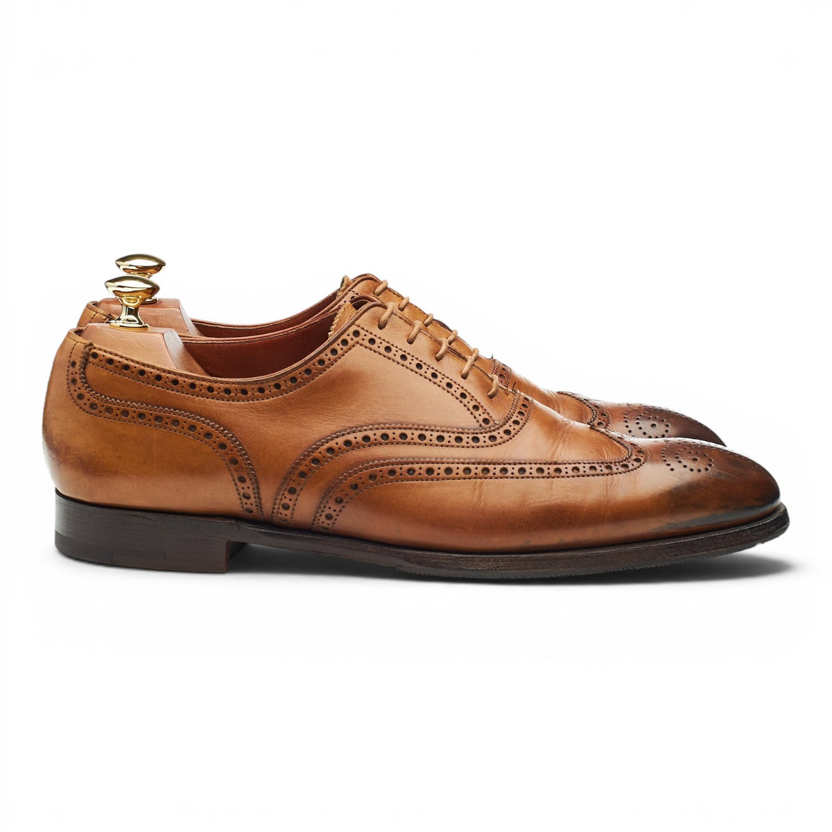 'Clifford' Tan Brown Leather Oxford Brogues UK 9 E