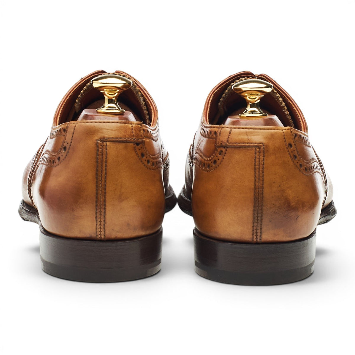 'Clifford' Tan Brown Leather Oxford Brogues UK 9 E