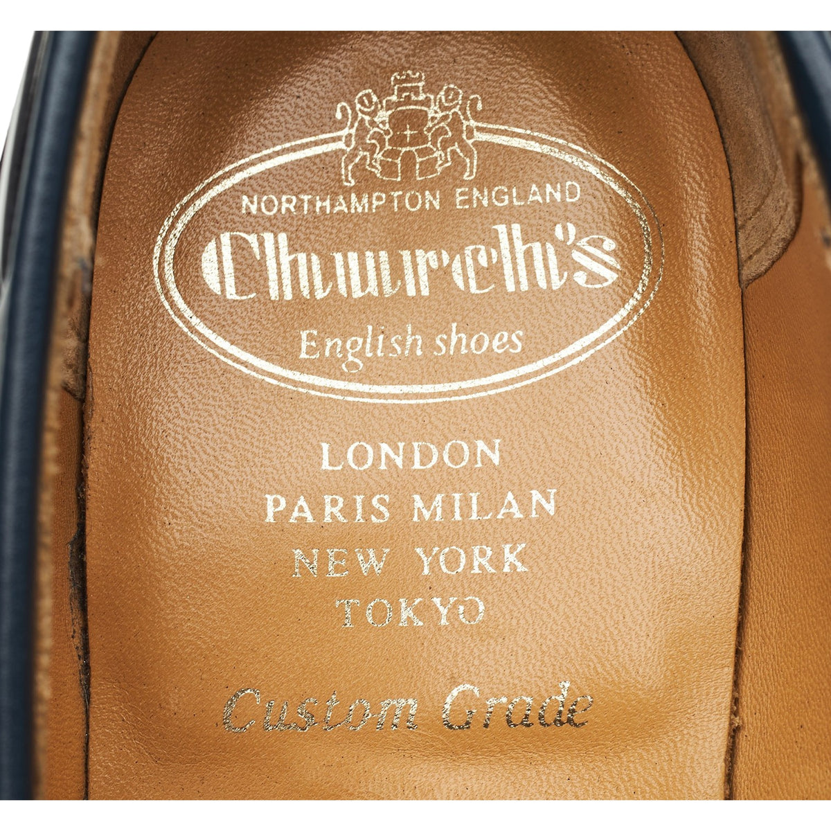 'Kingsley 2' Navy Blue Leather Tassel Loafers UK 6 G