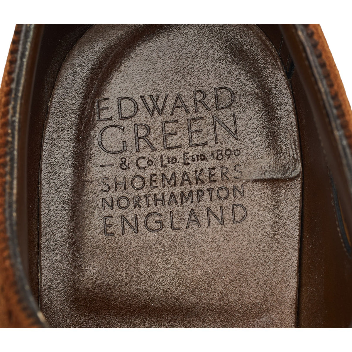 'Cardiff' Snuff Brown Suede Derby Brogues UK 9.5 F