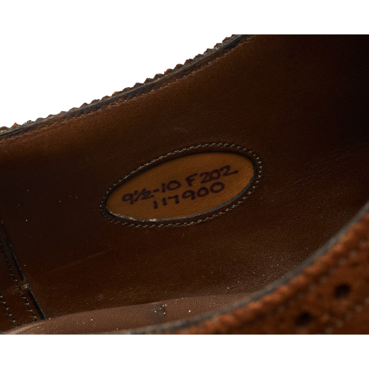 'Cardiff' Snuff Brown Suede Derby Brogues UK 9.5 F