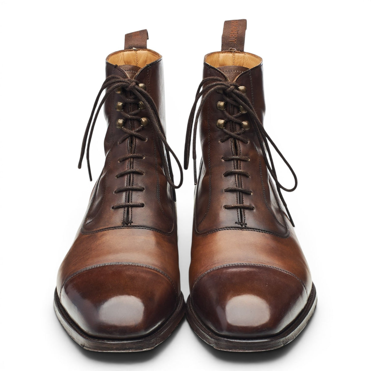'Brixworth' Brown Leather Balmoral Boots UK 9.5 F