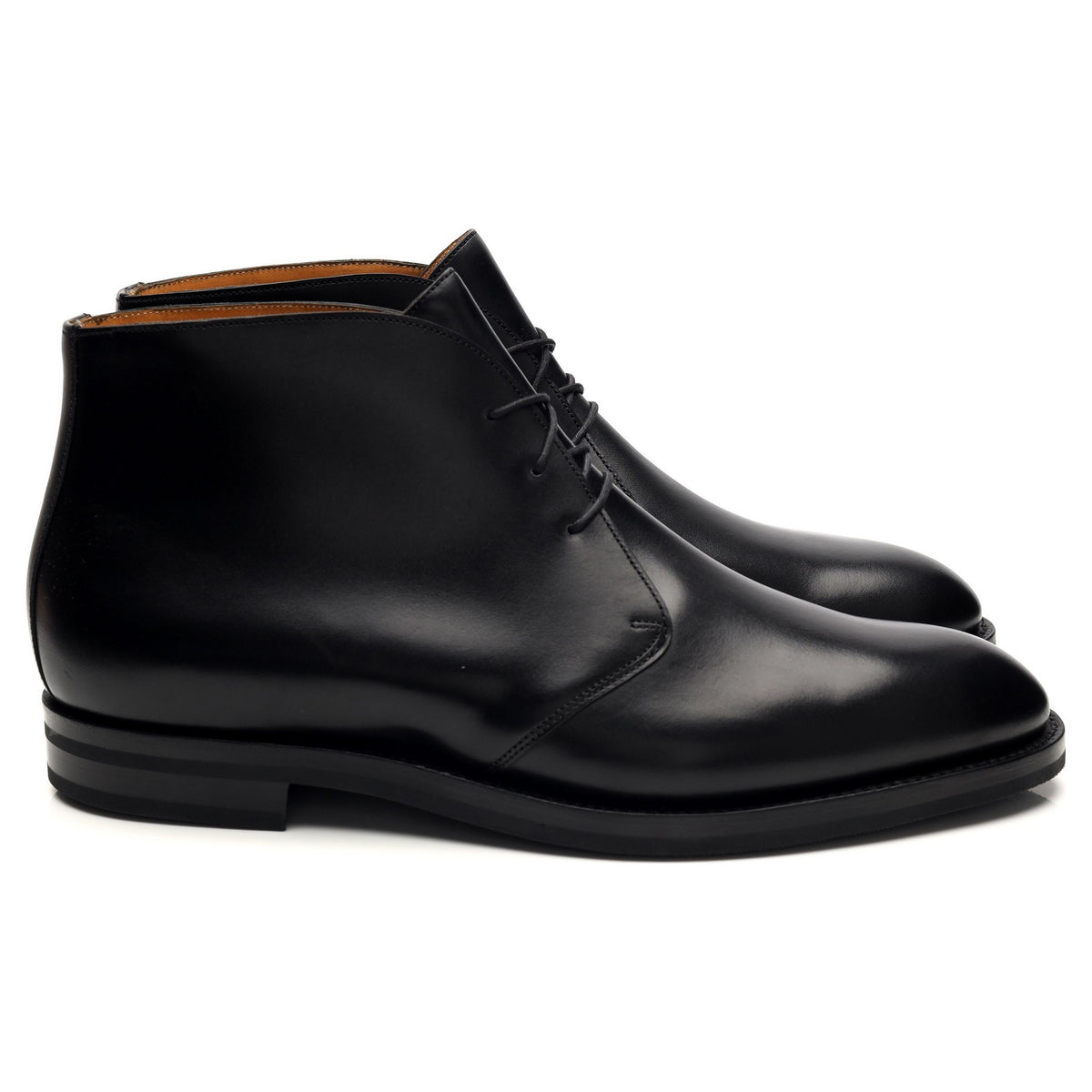 &#39;Banbury&#39; Black Leather Chukka Boots UK 9 F