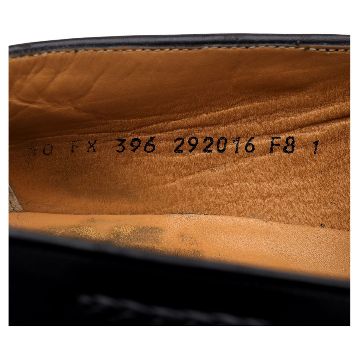 Black Leather Tassel Loafers UK 10 FX