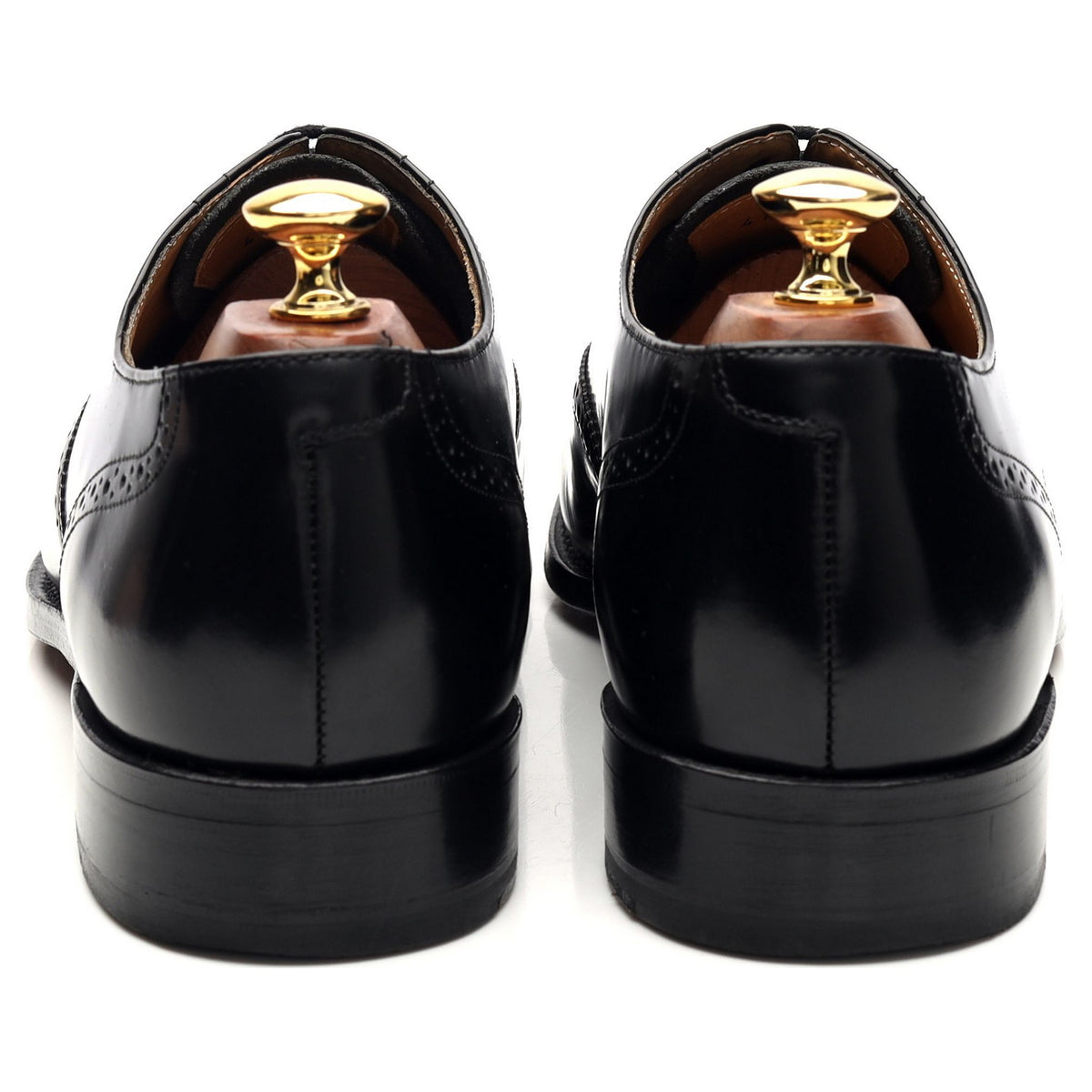 &#39;Gatwick&#39; Black Leather Oxford Brogues UK 9 G