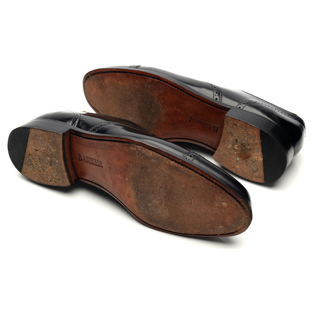&#39;Gatwick&#39; Black Leather Oxford Brogues UK 9 G