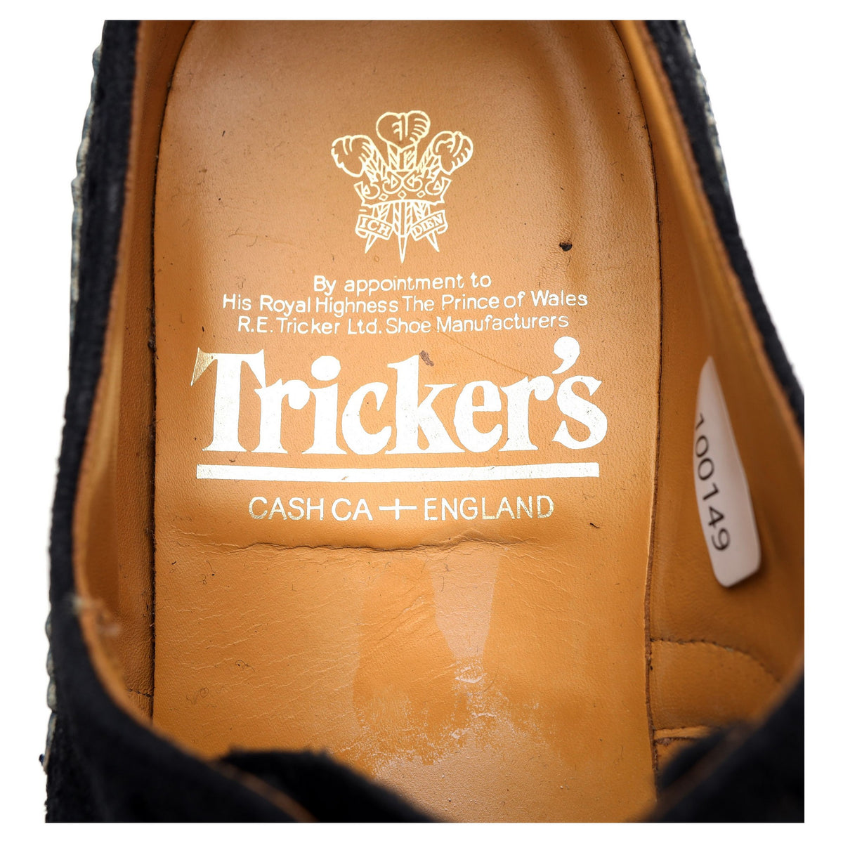 &#39;M7292&#39; Navy Blue Suede Derby Brogues UK 9