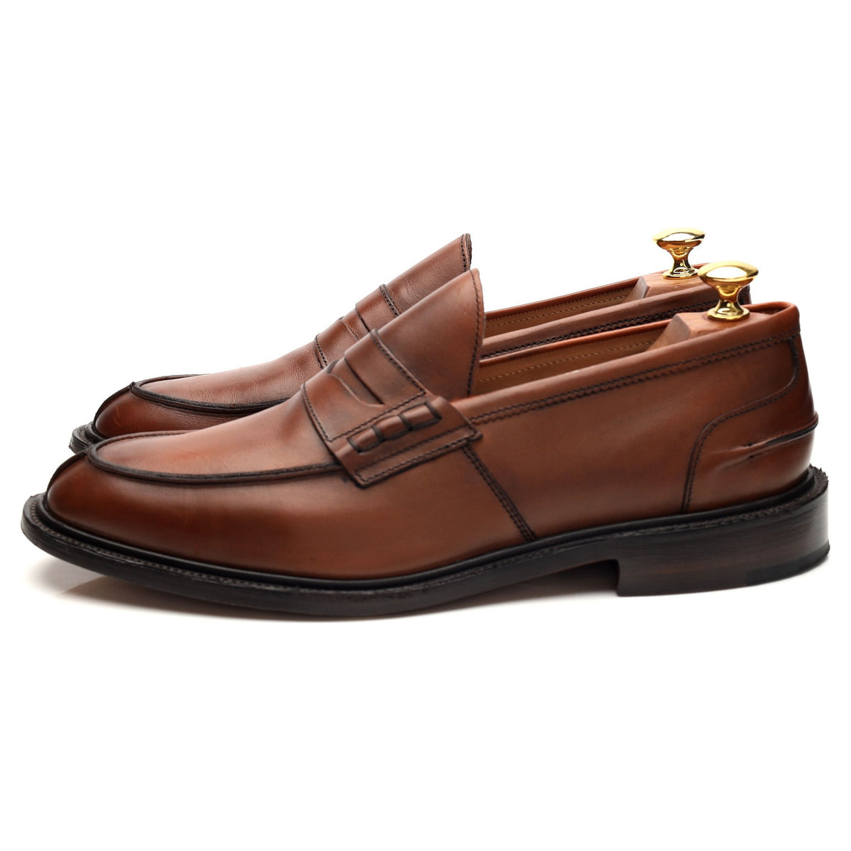 &#39;James&#39; Brown Leather Loafers UK 9.5