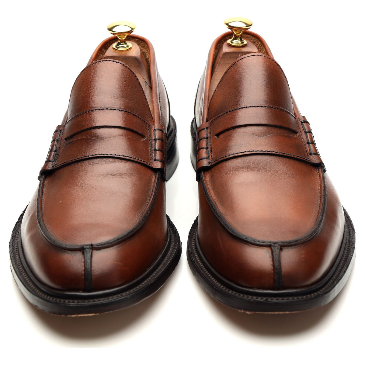 &#39;James&#39; Brown Leather Loafers UK 9.5