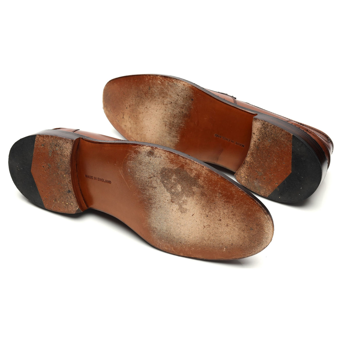 &#39;James&#39; Brown Leather Loafers UK 9.5