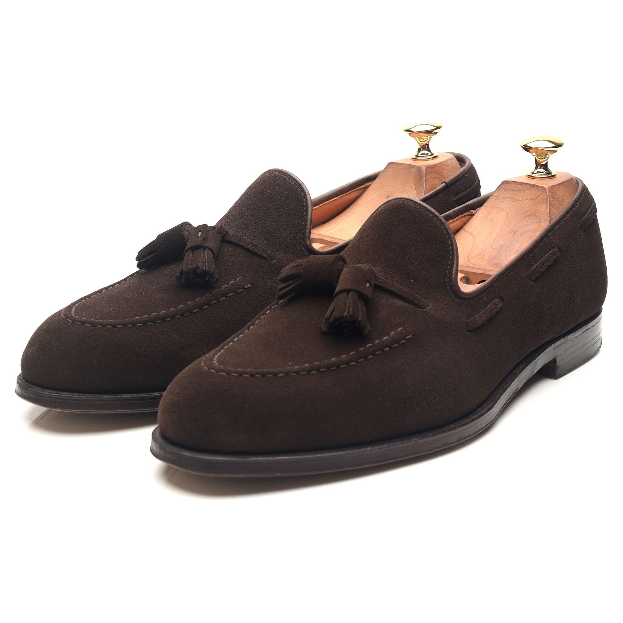 Cavendish 2' Dark Brown Suede Tassel Loafers UK 9 E - Abbot's Shoes