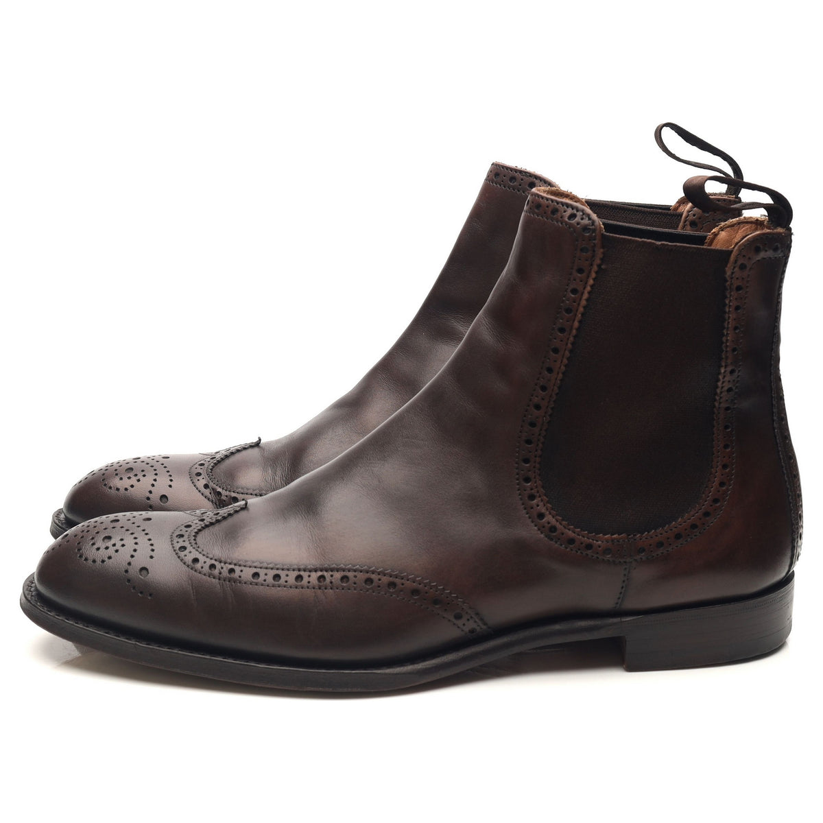 &#39;Albert II&#39; Dark Brown Leather Chelsea Boots UK 7 F