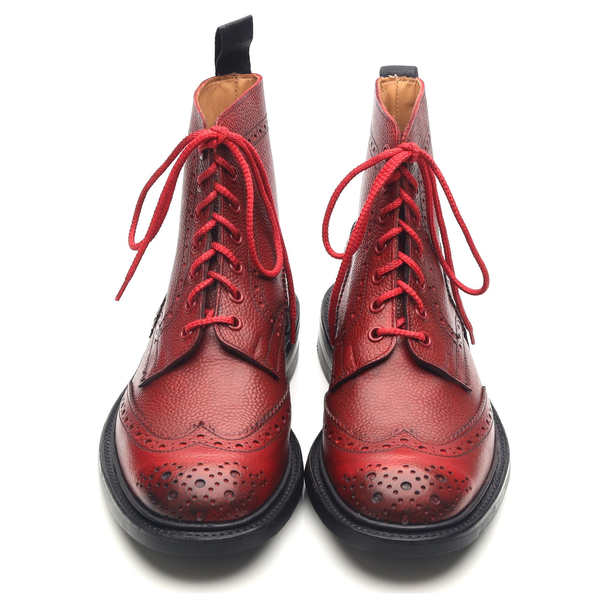 Red on sale brogue boots