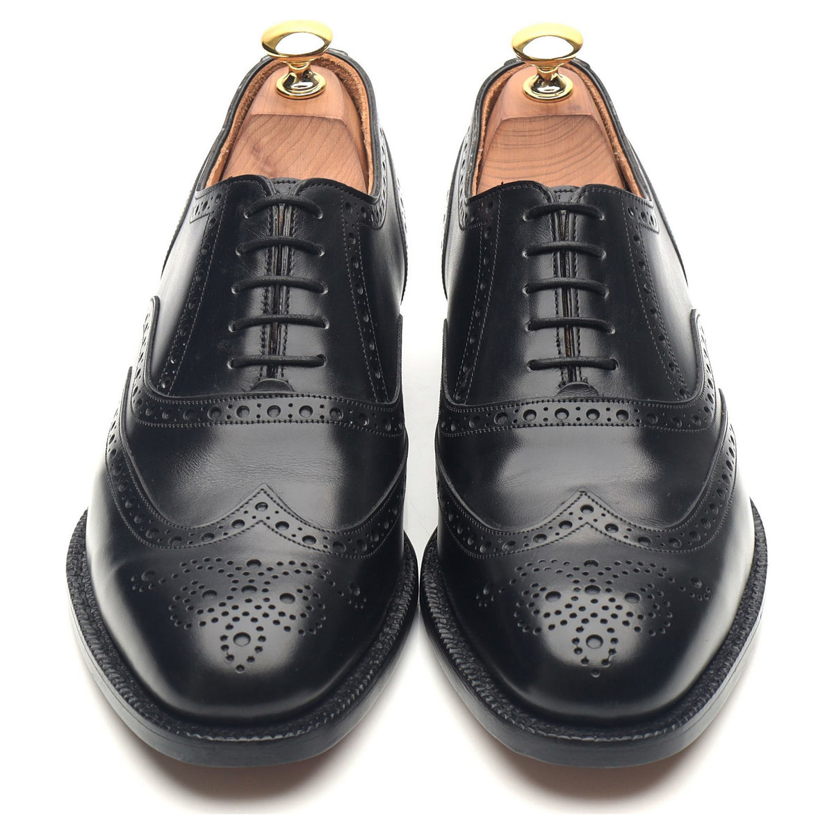 &#39;Ascot&#39; Black Leather Brogues UK 6.5 F