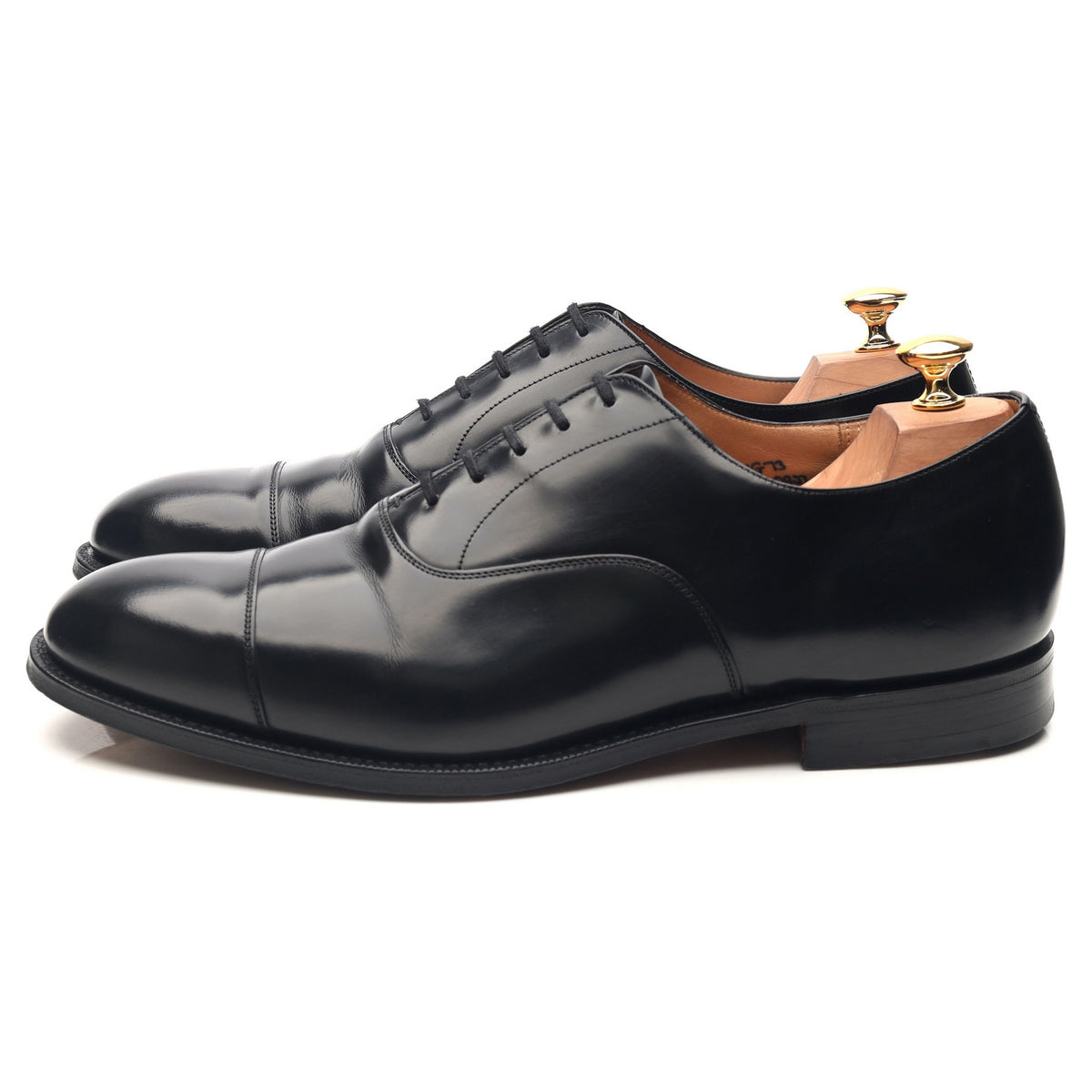 black balmoral oxford dress shoes Florsheim Postino 15175 Cap Toe Men's Shoe Printed Santoni logo on the insole 1202 Collection - Handmade Federico