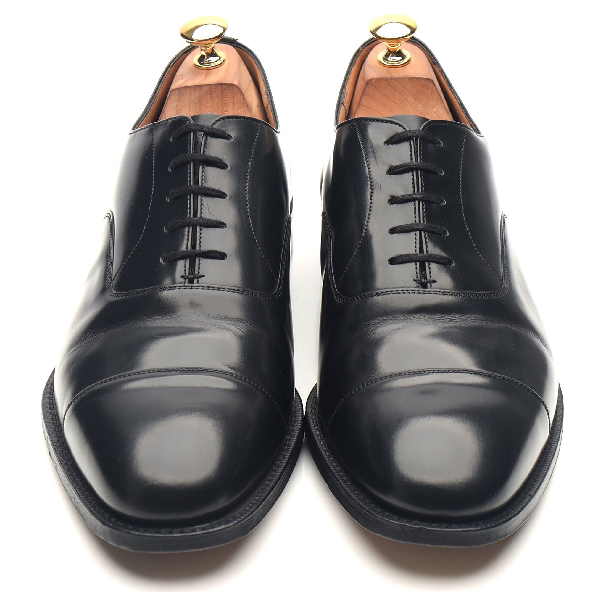 Balmoral' Black Leather Oxford UK 10.5 G - Abbot's Shoes