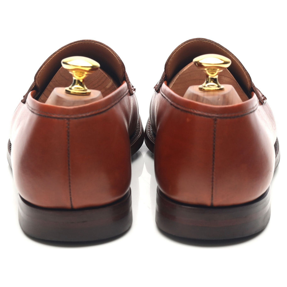 &#39;Boston&#39; Tan Brown Leather Loafers UK 8.5 E
