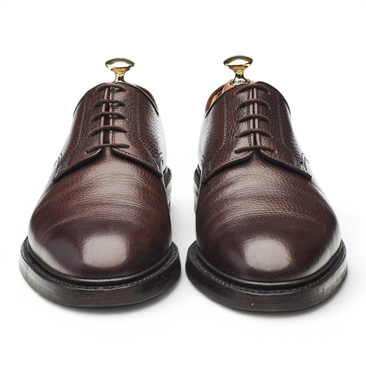 'Ashdown' Dark Brown Grain Leather Derby UK 7.5 E