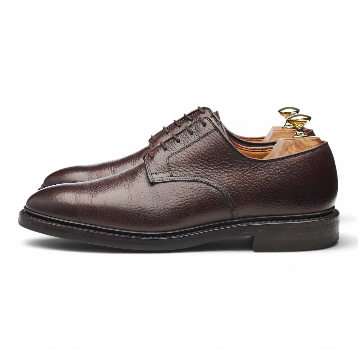'Ashdown' Dark Brown Grain Leather Derby UK 7.5 E