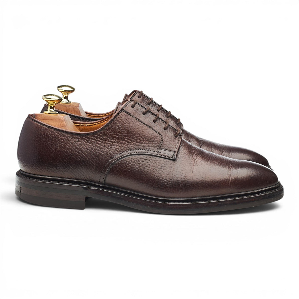 'Ashdown' Dark Brown Grain Leather Derby UK 7.5 E