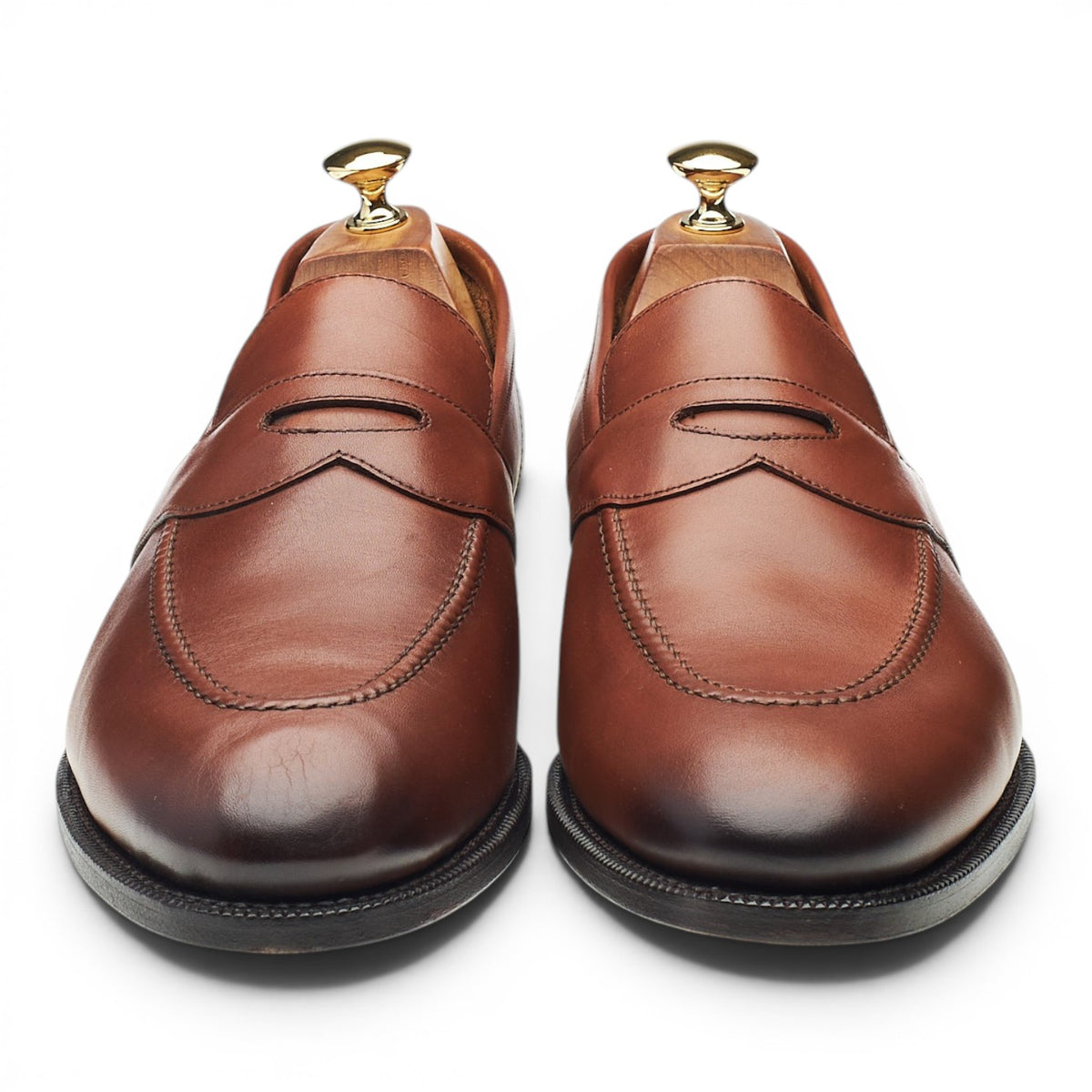 'Thomas' Brown Leather Loafers UK 10.5