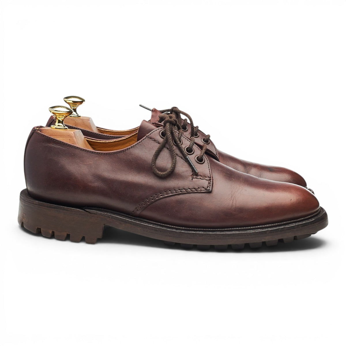 '804' Dark Brown Leather Derby UK 7.5