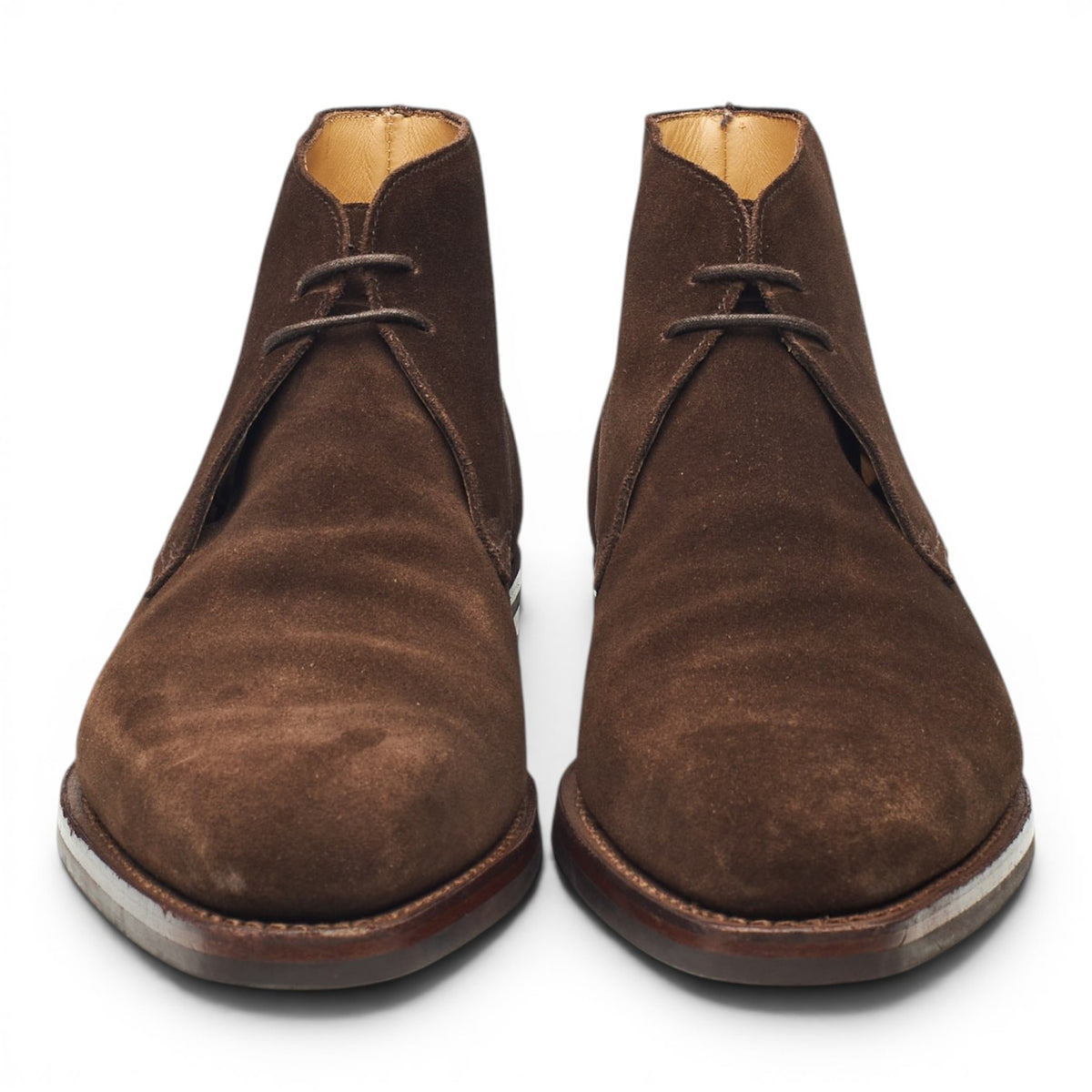 'Tetbury' Dark Brown Suede Chukka Boots UK 9 E