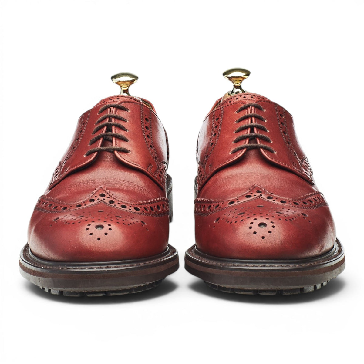 'Stirling' Tan Brown Leather Derby Brogues UK 7.5