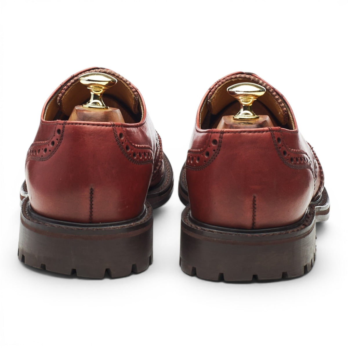 'Stirling' Tan Brown Leather Derby Brogues UK 7.5
