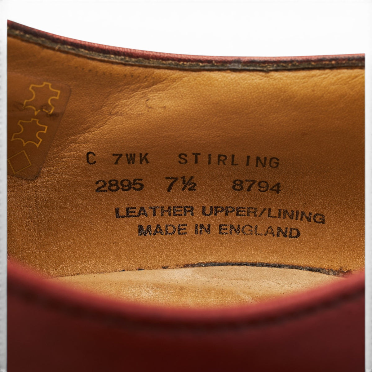 'Stirling' Tan Brown Leather Derby Brogues UK 7.5