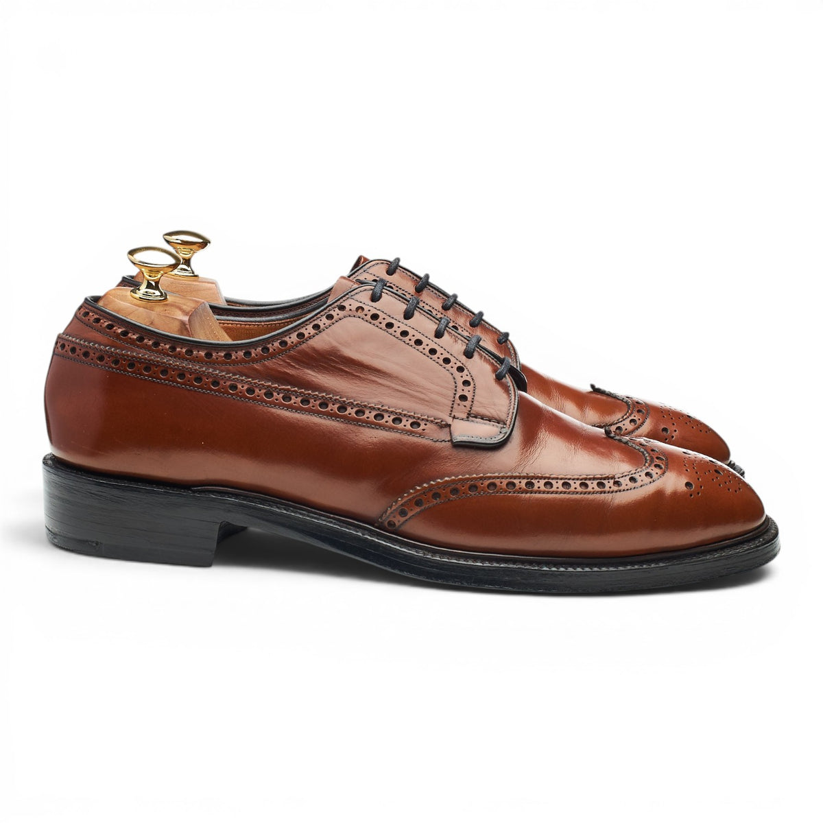'Grafton' Tan Brown Leather Derby Brogues UK 10 F