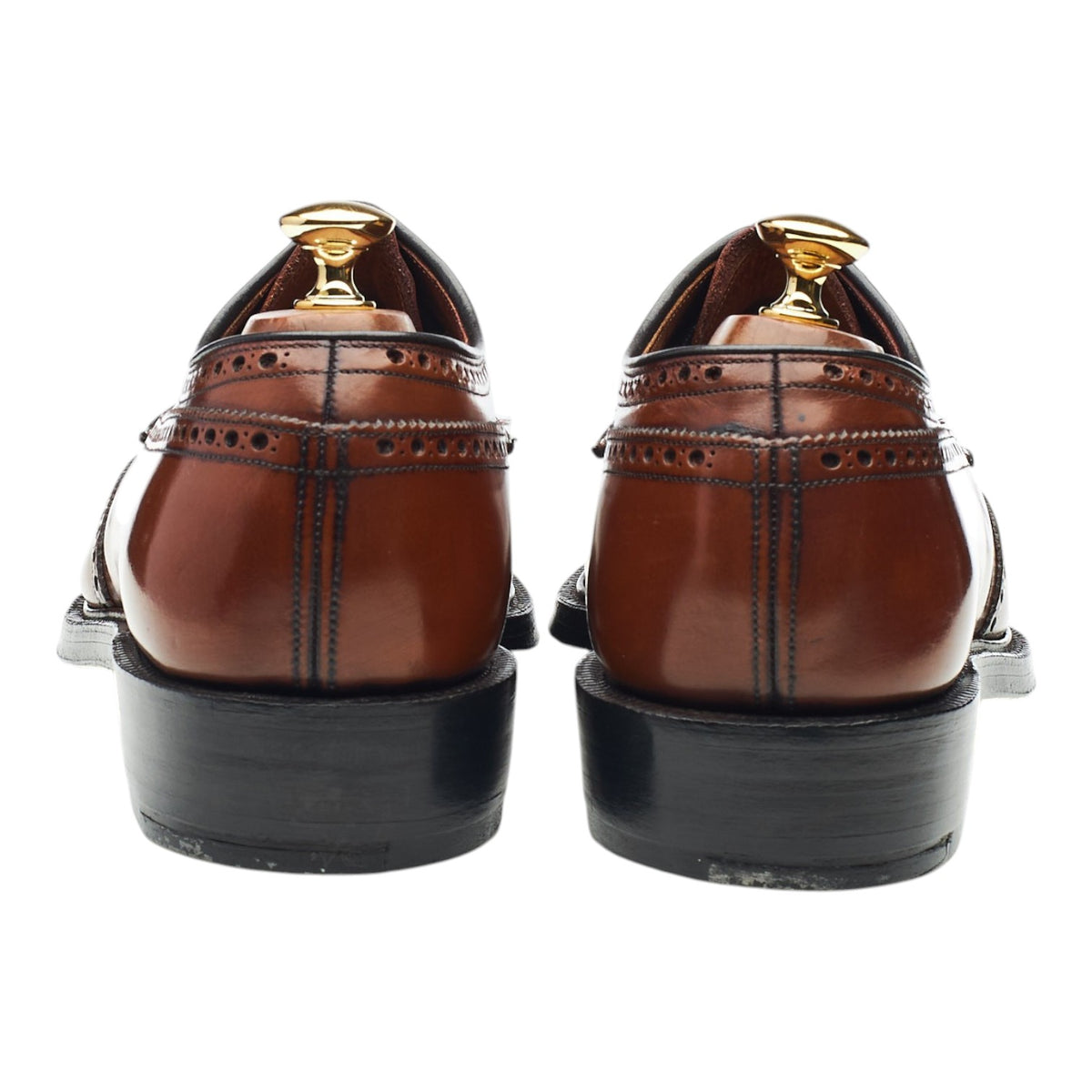 'Grafton' Tan Brown Leather Derby Brogues UK 10 F