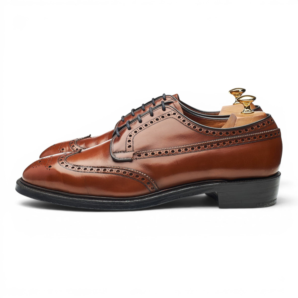 'Grafton' Tan Brown Leather Derby Brogues UK 10 F