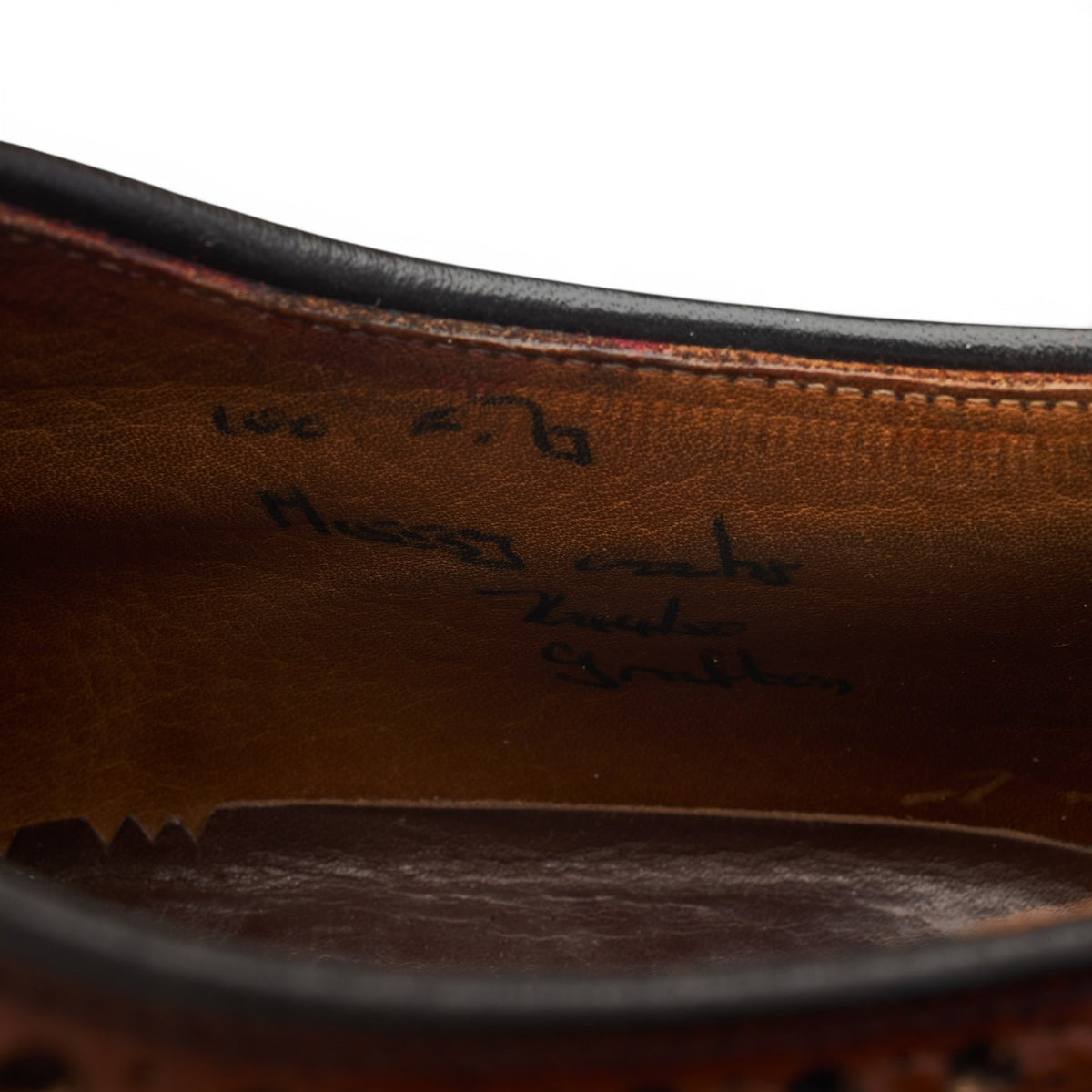 'Grafton' Tan Brown Leather Derby Brogues UK 10 F
