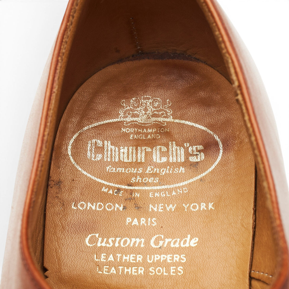 'Consul' Tan Brown Leather Oxford UK 7.5 F