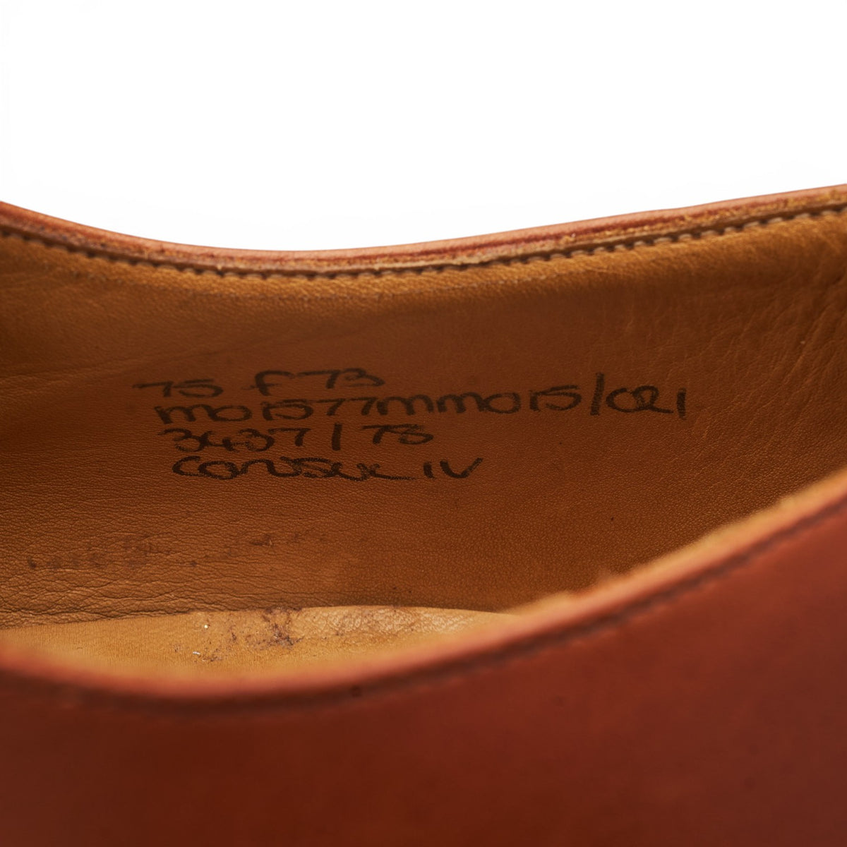 'Consul' Tan Brown Leather Oxford UK 7.5 F