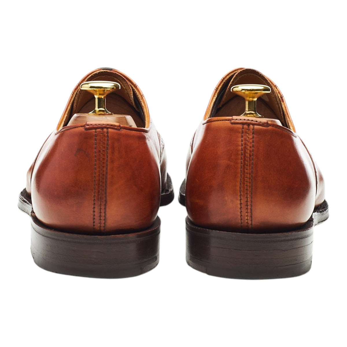 'Lowry' Tan Brown Leather Oxford Brogues UK 8 F