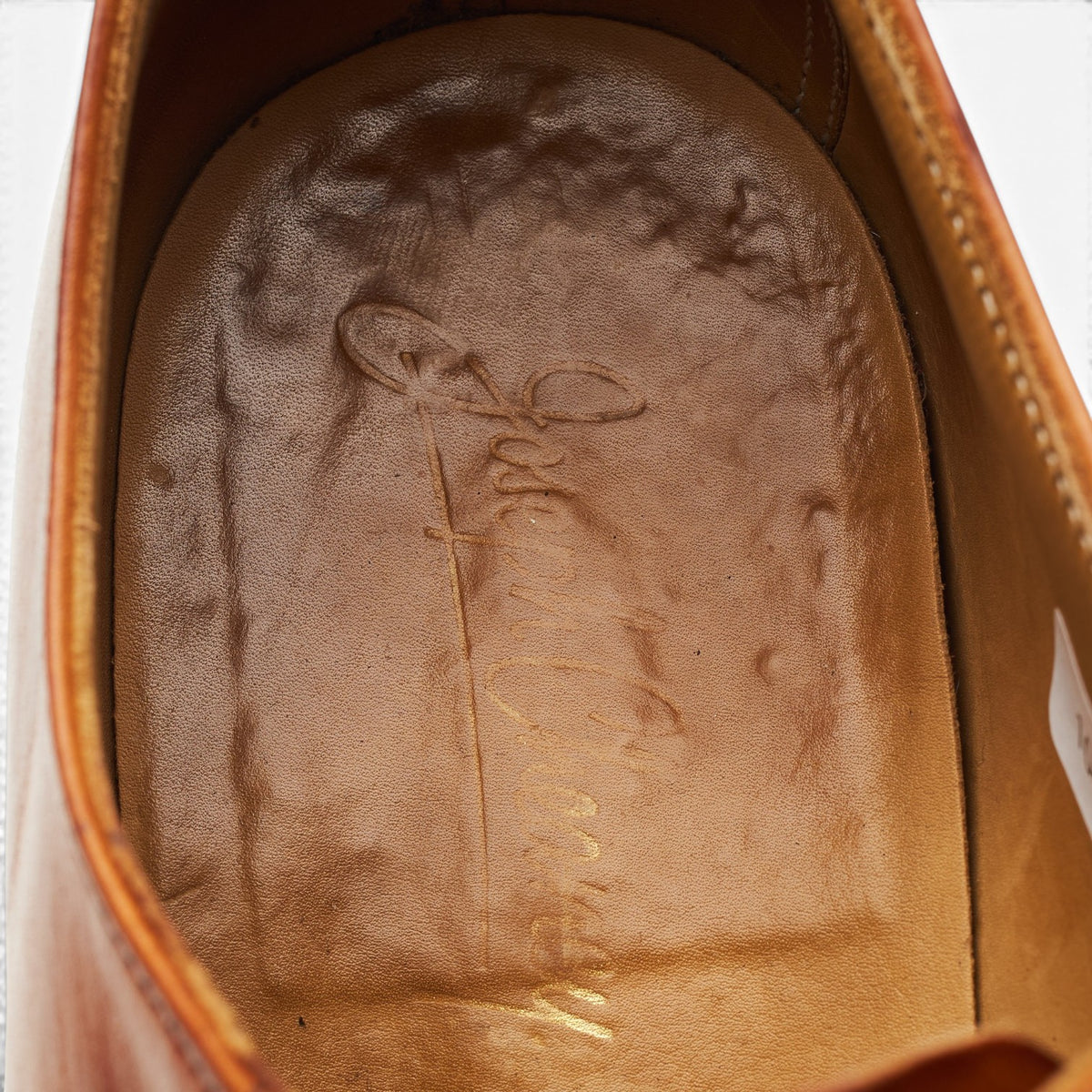 'Lowry' Tan Brown Leather Oxford Brogues UK 8 F