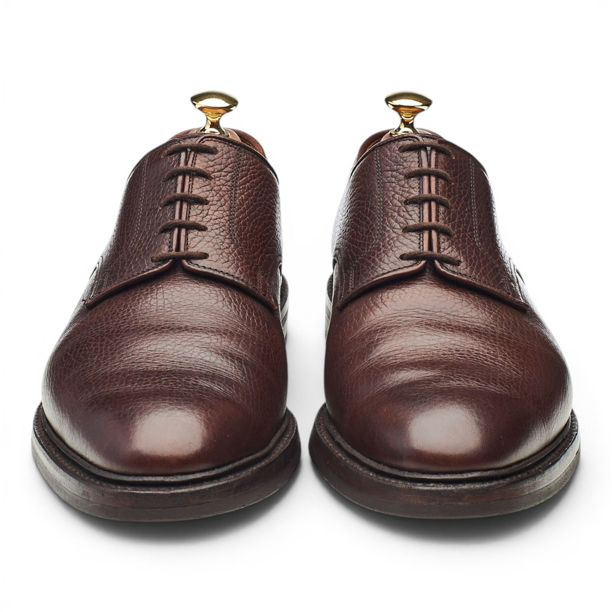 'Ashdown' Dark Brown Grain Leather Derby UK 9 E