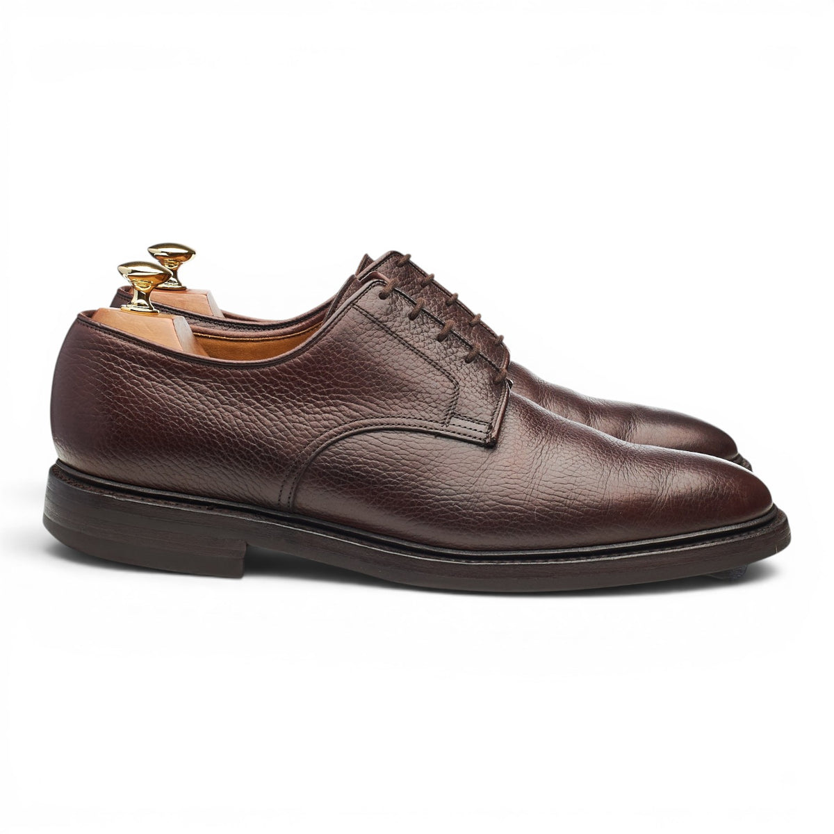 'Ashdown' Dark Brown Grain Leather Derby UK 9 E