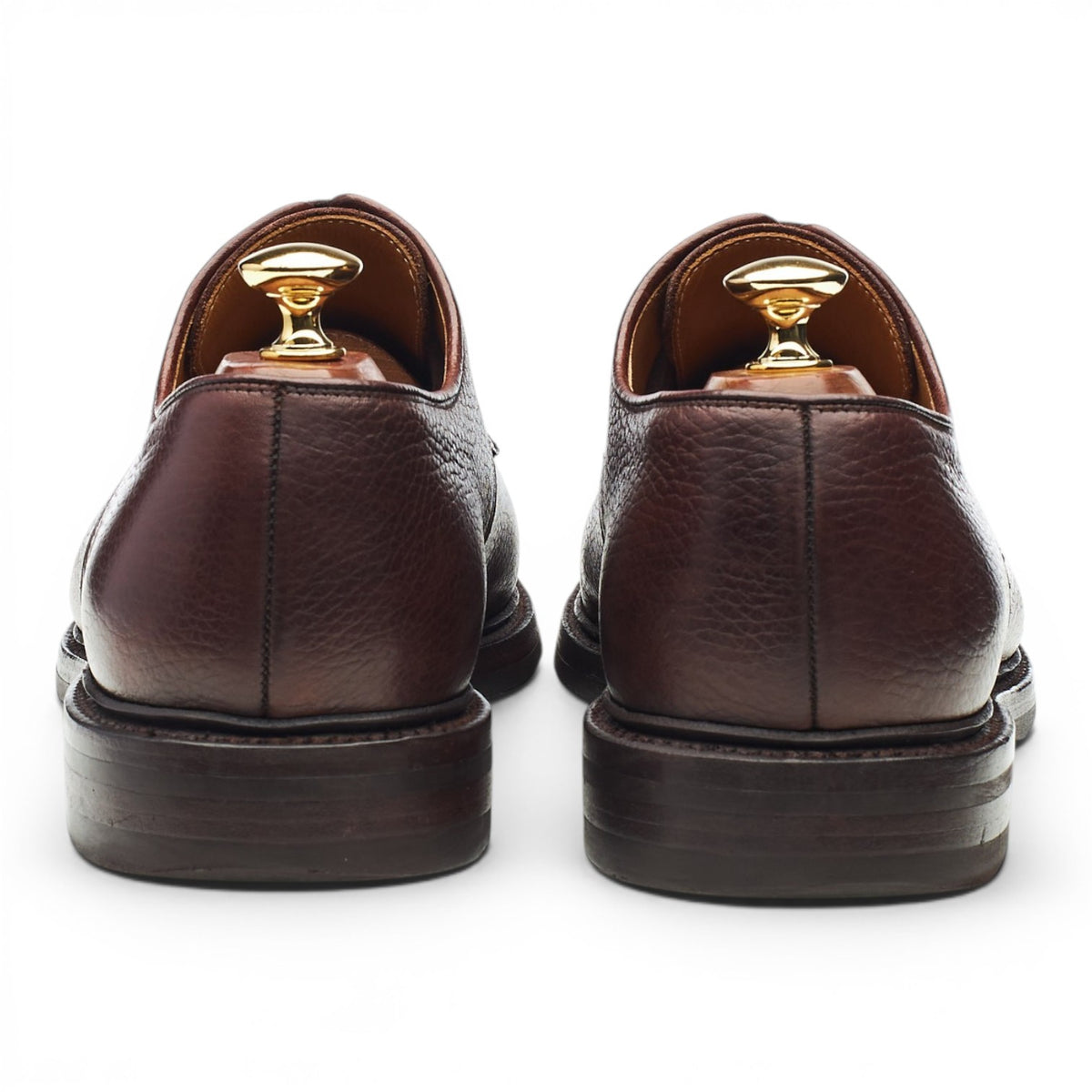 'Ashdown' Dark Brown Grain Leather Derby UK 9 E