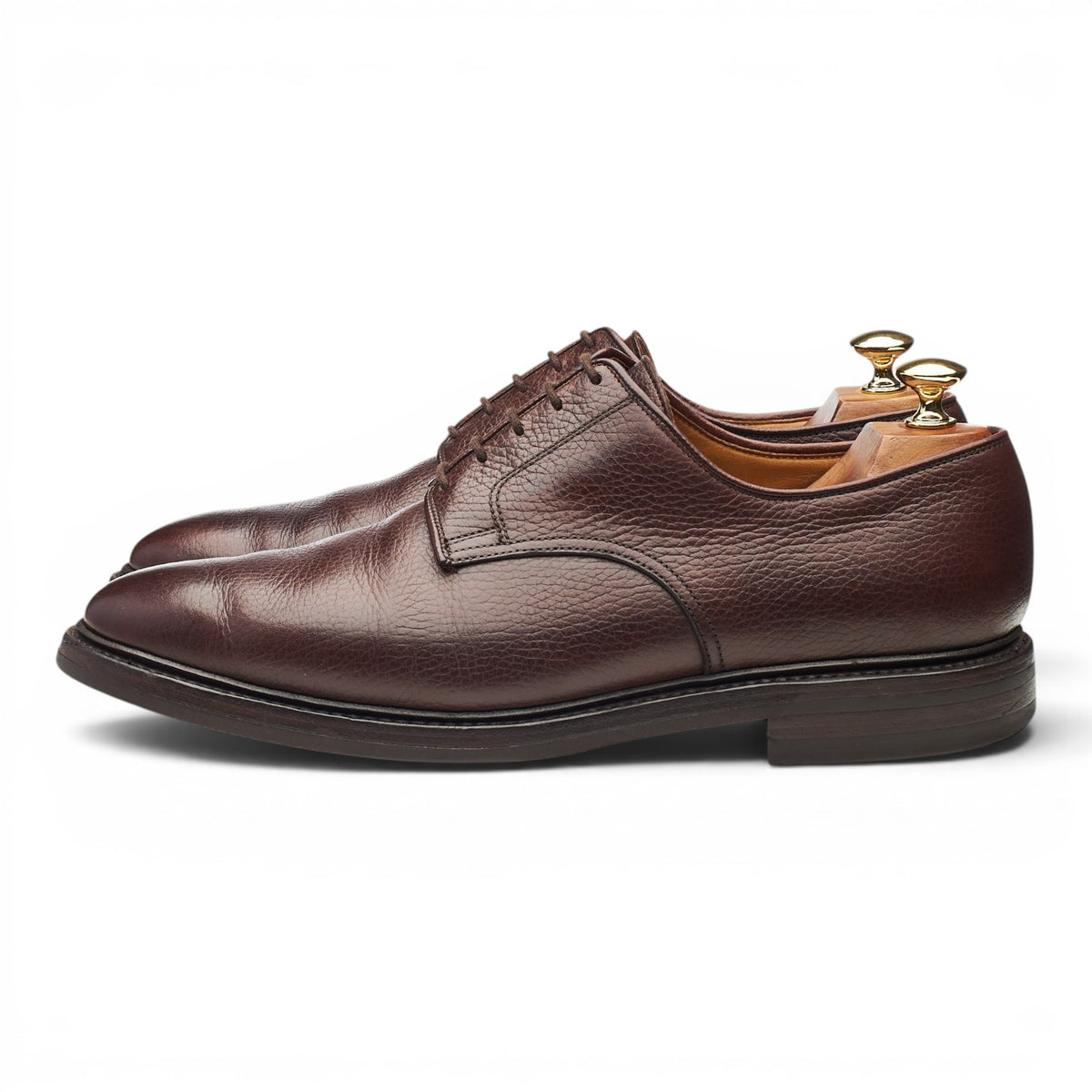 'Ashdown' Dark Brown Grain Leather Derby UK 9 E