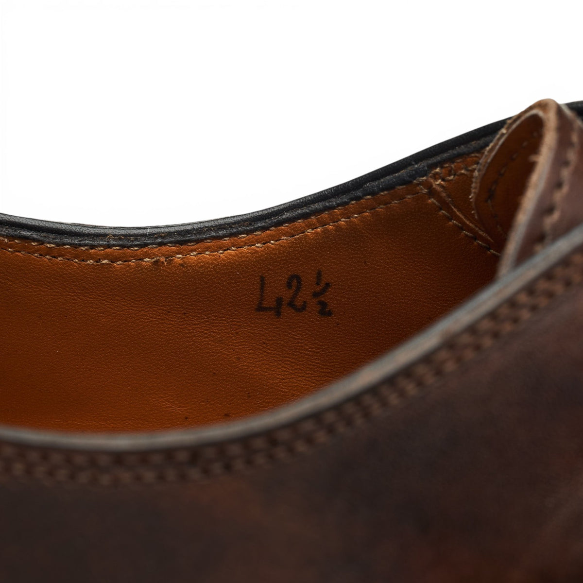 Dark Brown Museum Leather Double Monk Strap UK 8.5 EU 42.5